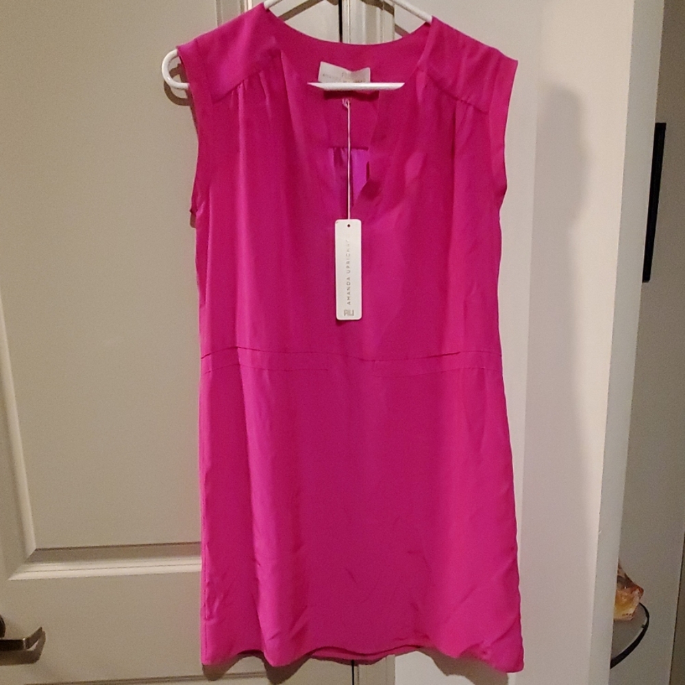 Amanda Uprichard Market Sleeveless Silk Dr…
